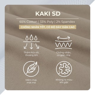 [BEST SELLER] Quần dài kaki nam SD, chất liệu Kaki gân Hàn Quốc chuẩn form tôn dáng sang trọng - POLOMANOR