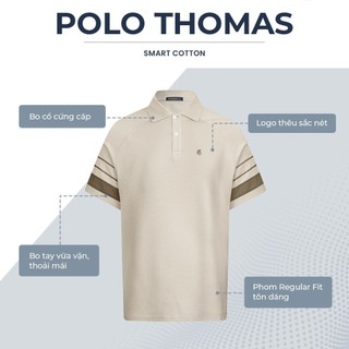 Áo polo nam THOMAS vải cá sấu cotton interlock xuất xịn, nam tính thanh lịch sang trọng - POLOMANOR