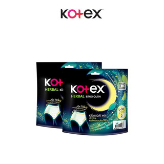 Combo 2/Combo 5/Băng vệ sinh quần Kotex Ban Đêm Thảo Dược Herbal L-XL 2 miếng