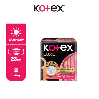 Combo 2/Combo 5/Băng vệ sinh Kotex LUXE Ngày Cánh 23cm 8 miếng