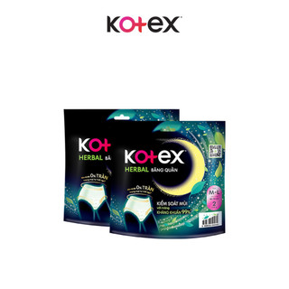 Combo 2/Combo 5/Băng vệ sinh quần Kotex Ban Đêm Thảo Dược Herbal M-L 2 miếng