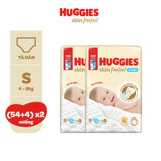 [Live Độc Quyền] Combo 2 Tã dán sơ sinh Huggies Skin Perfect NB40/NB70/S54/S80