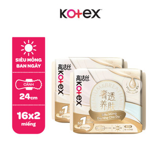 Combo 2/Combo 4/Băng Vệ Sinh Kotex Nhập Khẩu Cicada Siêu Mỏng Cánh 24cm 16 miếng