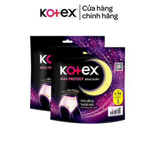 Combo 2 Băng Vệ Sinh Kotex Ban Đêm Dạng Quần cỡ M/L 5 miếng, M/L 2 miếng, L/XL 2 miếng