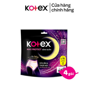 Combo 4 Kotex đêm dạng quần cõ M/L 2 quần/gói