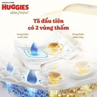 [Live Độc Quyền] Combo 2 gói Tã quần Huggies Skin Perfect Mega và Super Jumbo size M/L/XL/XXL 2 vùng thấm