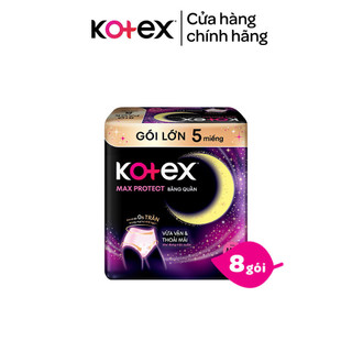 Thùng 8 gói BVS Kotex Ban Đêm Dạng Quần cỡ M/L 5 miếng