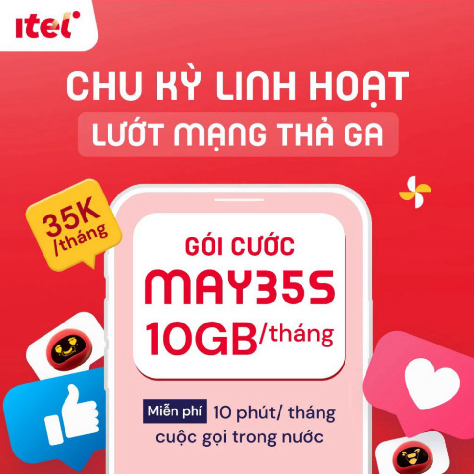 Sim iTEL 4G VINAPHONE MAY35s, MAY79, MAY89 và MAY89s [Sẵn tháng đầu] từ 10G/tháng đến KHÔNG GIỚI HẠN | BigBuy360 - bigbuy360.vn