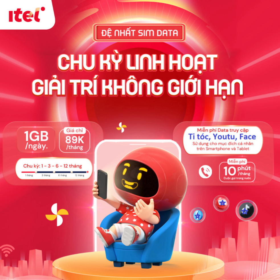Sim iTEL 4G VINAPHONE MAY35s, MAY79, MAY89 và MAY89s [Sẵn tháng đầu] từ 10G/tháng đến KHÔNG GIỚI HẠN | BigBuy360 - bigbuy360.vn