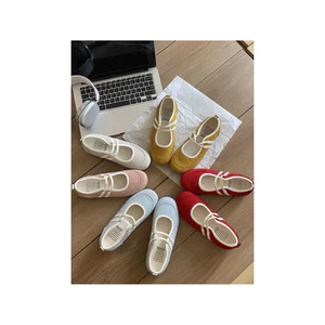 M.H STYLE ORDER Giày mary jane nữ đế thấp mũi tròn phong cách hàn quốc