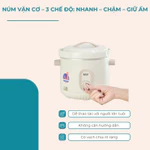 Nồi Nấu Chậm Cơ BENNIX BN-68KC 3L Men Sứ Cao Cấp  Slow Cooker Hầm Cháo Ninh Xương Chưng Yến Bảo Hành Chính Hãng 24 Tháng — ảnh 5