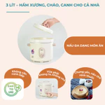 Nồi Nấu Chậm Cơ BENNIX BN-68KC 3L Men Sứ Cao Cấp  Slow Cooker Hầm Cháo Ninh Xương Chưng Yến Bảo Hành Chính Hãng 24 Tháng — ảnh 4
