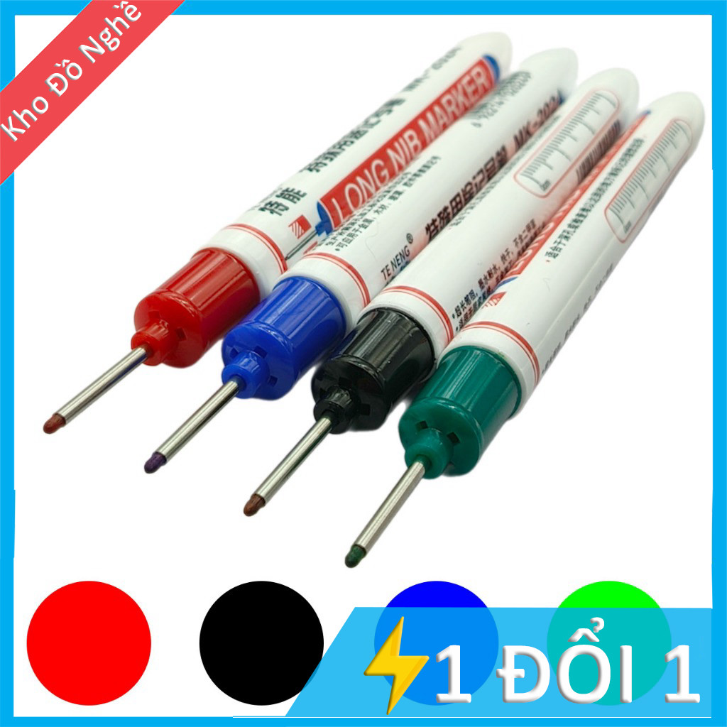 Bút lấy dấu ngòi dài 20mm khô nhanh kháng nước trên mọi chất liệu, đánh dấu lỗ sâu
