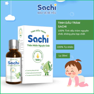 Tinh Dầu Tràm Nguyên Chất Sachi 30ml Giúp Làm Ấm Cơ Thể, Giảm Chướng Bụng, Đầy Hơi, An Toàn Cho Trẻ Sơ Sinh và Trẻ Nhỏ