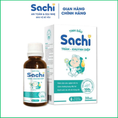 Combo Tắm Bé Sachi Êm Dịu Sạch Thơm - Nước Tắm Thảo Dược SACHI Chai 250ml + Tinh Dầu Tràm Khuynh Diệp Sachi 30ml