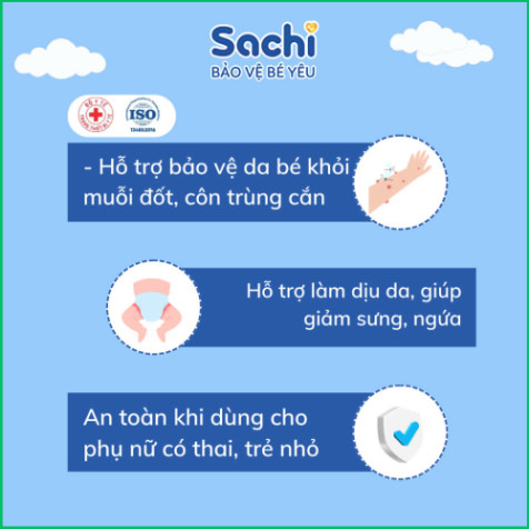 Xịt Chống Muỗi SACHI Xịt Muỗi Thảo Dược An Toàn Lành Tính Chai 100ml