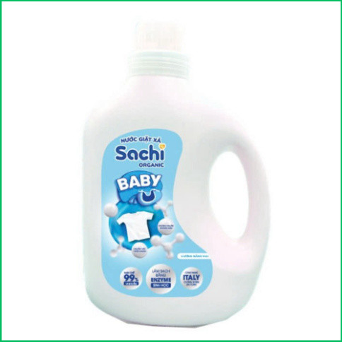 Nước Giặt Xả Cho Bé Sachi Organic Hương Thơm Dịu Nhẹ, Làm Sạch Vết Bẩn, Làm Mềm và Giữ Bền Màu Vải An Toàn Cho Trẻ Nhỏ