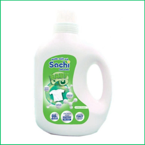 Nước Giặt Xả Cho Bé Sachi Organic Hương Thơm Dịu Nhẹ, Làm Sạch Vết Bẩn, Làm Mềm và Giữ Bền Màu Vải An Toàn Cho Trẻ Nhỏ