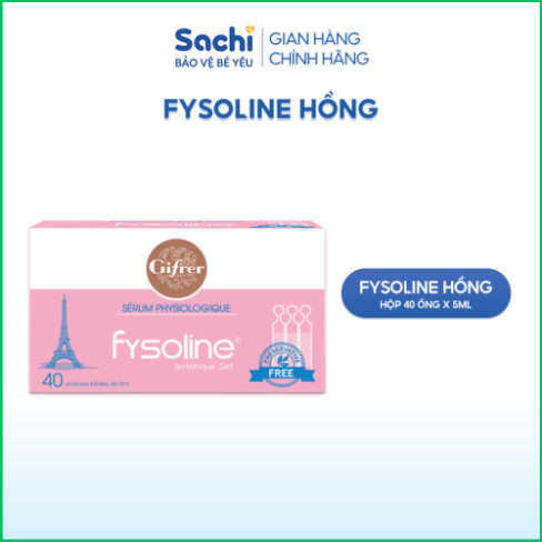 Nước Muối Sinh Lý Pháp FYSOLINE Vệ Sinh Mắt Mũi Miệng Cho Bé Hộp 40 Ống 5ML