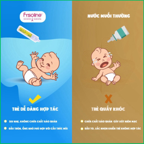 Combo Nước Muối Sinh Lý FYSOLINE Hồng 40 Ống x 5ml Và Vàng 5 Ống x 5ml Nhỏ Mắt Mũi Miệng Hiệu Quả