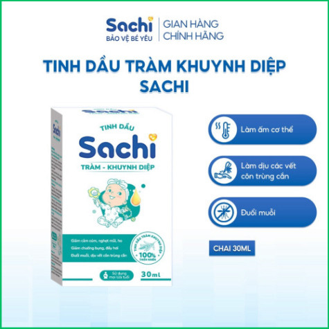Tinh Dầu Tràm Khuynh Diệp Sachi Giúp Làm Ấm Cơ Thể, Đuổi Muỗi, Làm Dịu Các Vết Côn Trùng Cắn - Combo 2 Chai 60ml