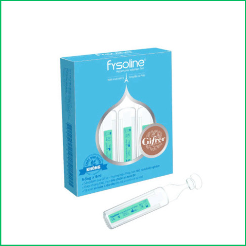 Nước Muối Ưu Trương Fysoline Pháp Hỗ Trợ Giảm Ngẹt Mũi, Khô Mũi , Dị Ứng Cho Bé-Hộp Xanh
