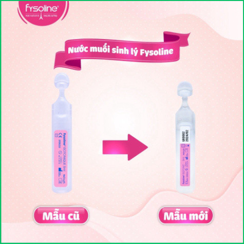 Nước Muối Sinh Lý Fysoline Hồng Nhập Khẩu Pháp Vệ Sinh Mắt, Mũi, Miệng Cho Bé
