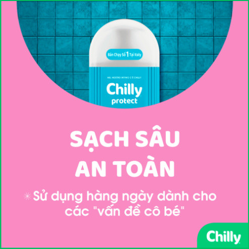 [Che Tên] Dung dịch vệ sinh phụ nữ Chilly Protect chiết xuất cỏ xạ hương hỗ trợ kháng khuẩn