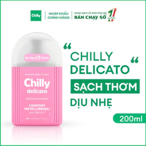 Dung dịch vệ sinh phụ nữ Chilly Delicato chiết xuất lô hội dưỡng mềm mại, sạch dịu