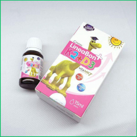 [Phiên bản tiết kiệm] LineaBon K2+D3 15ml  - Vitamin D3, K2 hỗ trợ hấp thu canxi cho bé