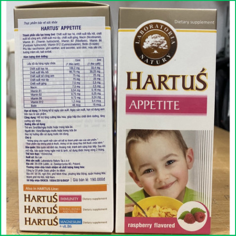 Siro Hartus Appetite 150ml - Hỗ trợ tiêu hóa, giúp con ăn ngon, tăng cân cho trẻ