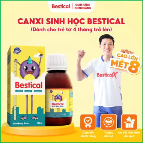 Canxi Sinh Học BESTICAL Bổ Sung Vitamin D3 K2 Hỗ Trợ Tăng Chiều Cao Chắc Khỏe Xương Chai 120ml