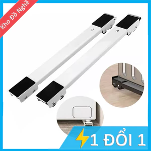 Thanh Trượt Di Chuyển Đồ Nặng Có Bánh Xe Giá Đỡ Máy Giặt Tủ Lạnh Điều Chỉnh Chiều Dài Chịu Lực 250Kg