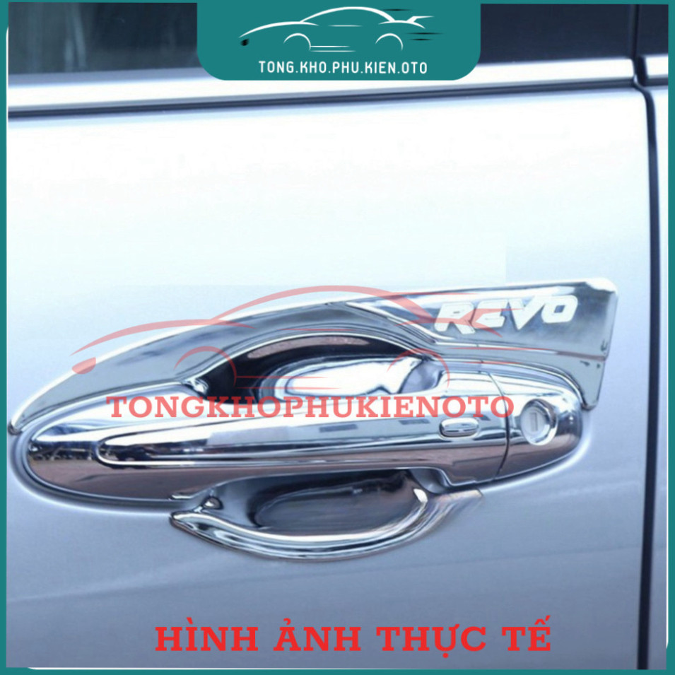 Ốp tay nắm, hõm cửa xe Toyota Hilux Revo đời 2016-NAY chất liệu nhựa Mạ crom cao cấp
