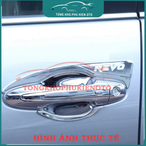 Ốp tay nắm, hõm cửa xe Toyota Hilux Revo đời 2016-NAY chất liệu nhựa Mạ crom cao cấp