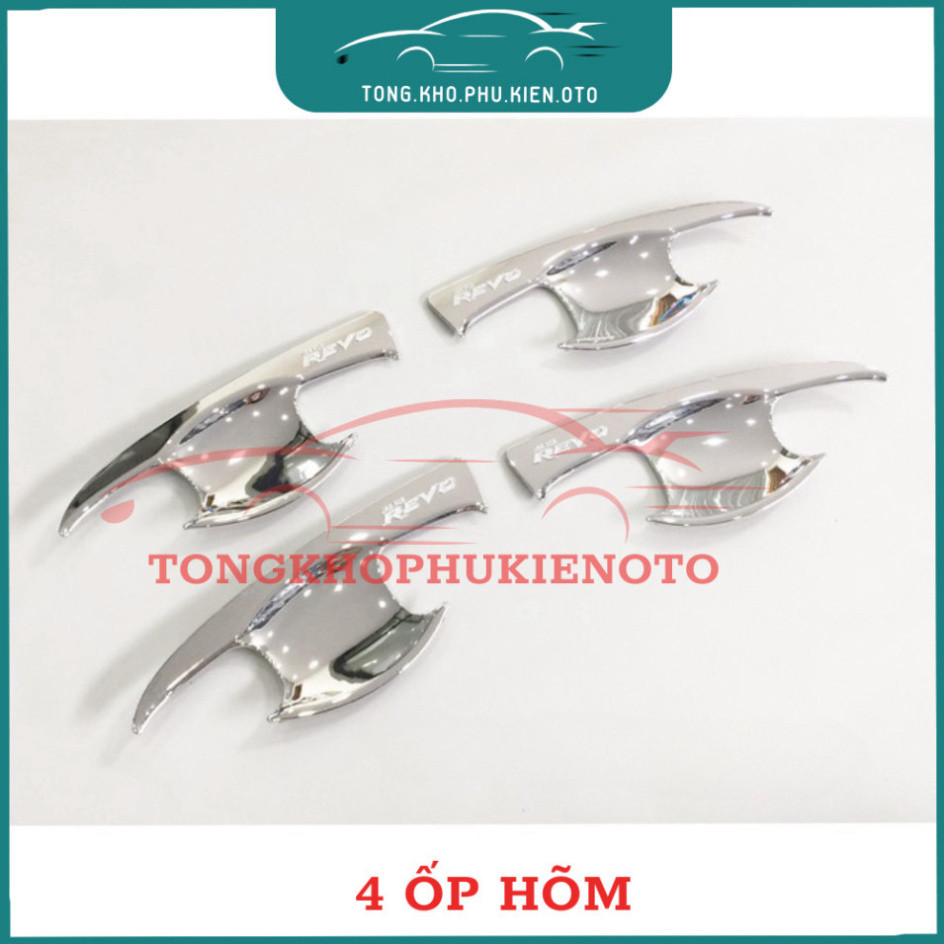 Ốp tay nắm, hõm cửa xe Toyota Hilux Revo đời 2016-NAY chất liệu nhựa Mạ crom cao cấp