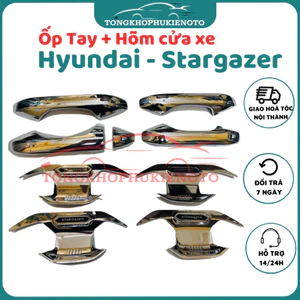 Ốp tay nắm, hõm cửa xe Hyundai Stargazer đời 2022- Nay Mẫu mạ crom cao cấp