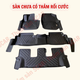 Thảm Khuôn Đúc Tràn Viền Sàn NHỰA 5D-5CAR Xe Hyundai Santafe 2019- 2024, 2025 chuẩn form , nhựa TPE