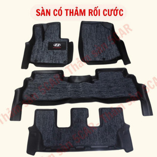 Thảm Khuôn Đúc Tràn Viền Sàn NHỰA 5D-5CAR Xe Hyundai Santafe 2019- 2024, 2025 chuẩn form , nhựa TPE