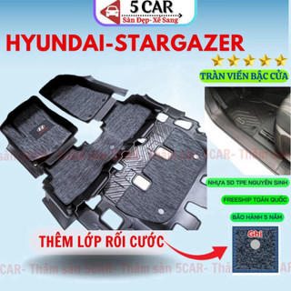 Thảm Khuôn Đúc Tràn Viền Xe Hyundai Stargazer 2022 2023 2024 2025 Sàn NHỰA 5D-5CAR chuẩn form nhựa TPE