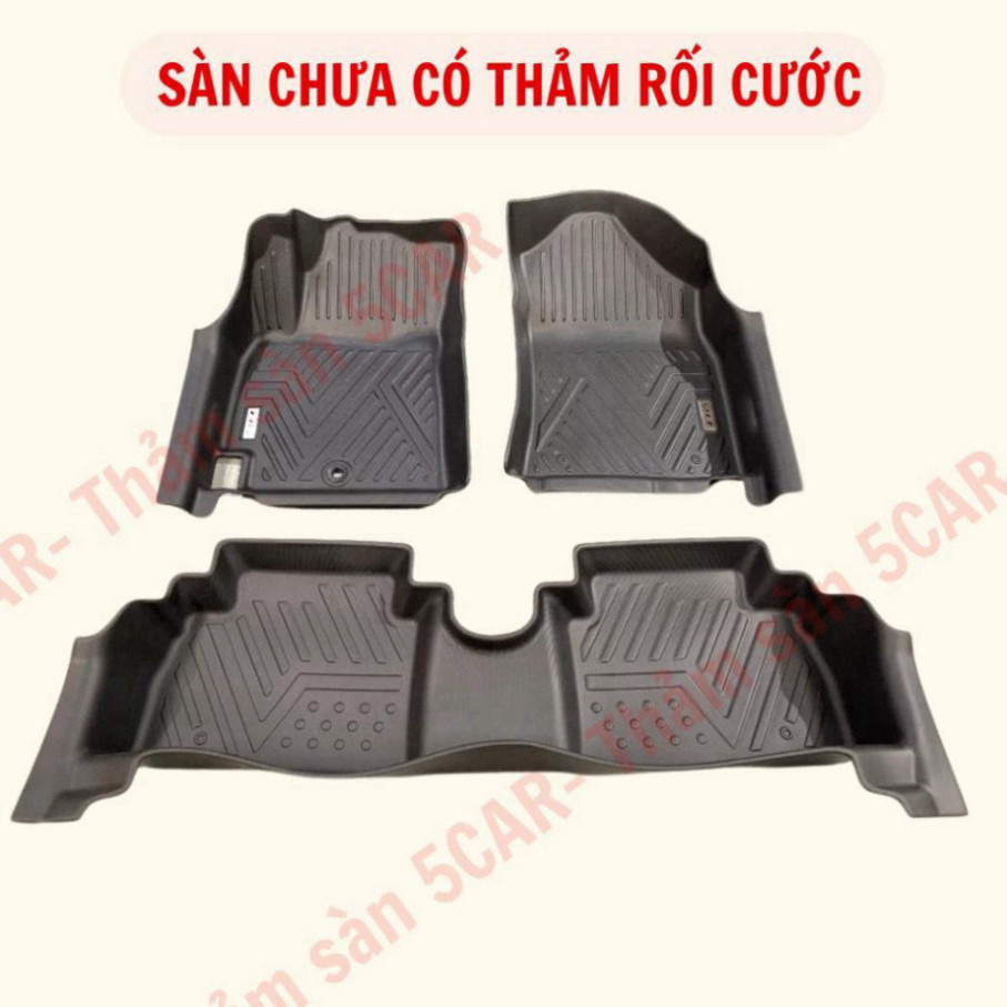 Thảm Sàn Đúc Tràn Viền NHỰA 5D-5CAR  Xe HYUNDAI I10 Sedan/ Hatback 2021-2024 chuẩn form, nhựa TPE  dễ dàng tháp l