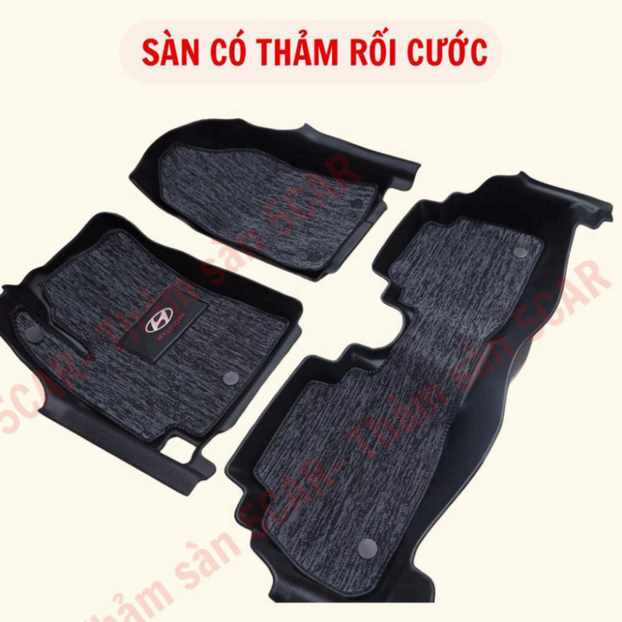 Thảm Sàn Đúc Tràn Viền NHỰA 5D-5CAR  Xe HYUNDAI I10 Sedan/ Hatback 2021-2024 chuẩn form, nhựa TPE  dễ dàng tháp l