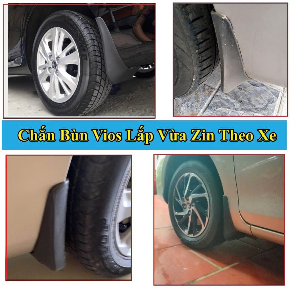 Bộ 4 Chắn Bùn Cho Xe Hyundai I10 Hatchback  2015 - 2023 chất liệu nhựa dẻo đàn hồi, Kèm ốc vít- Tự lắp đặt dễ dàng