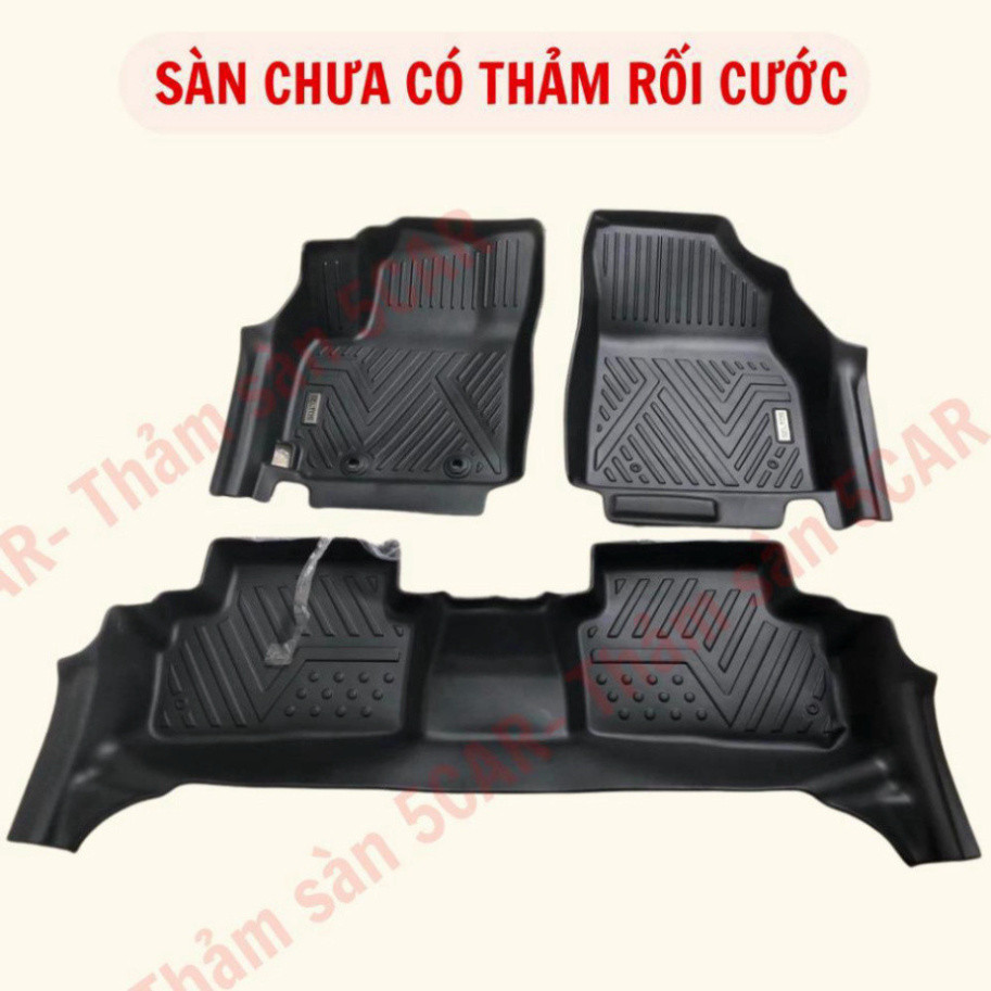 Thảm Sàn Đúc Tràn Viền NHỰA 5D-5CAR KIA SELTOS 2019- 2025 chuẩn form , Chất liệu nhựa TPE 1 bộ 3 tấm