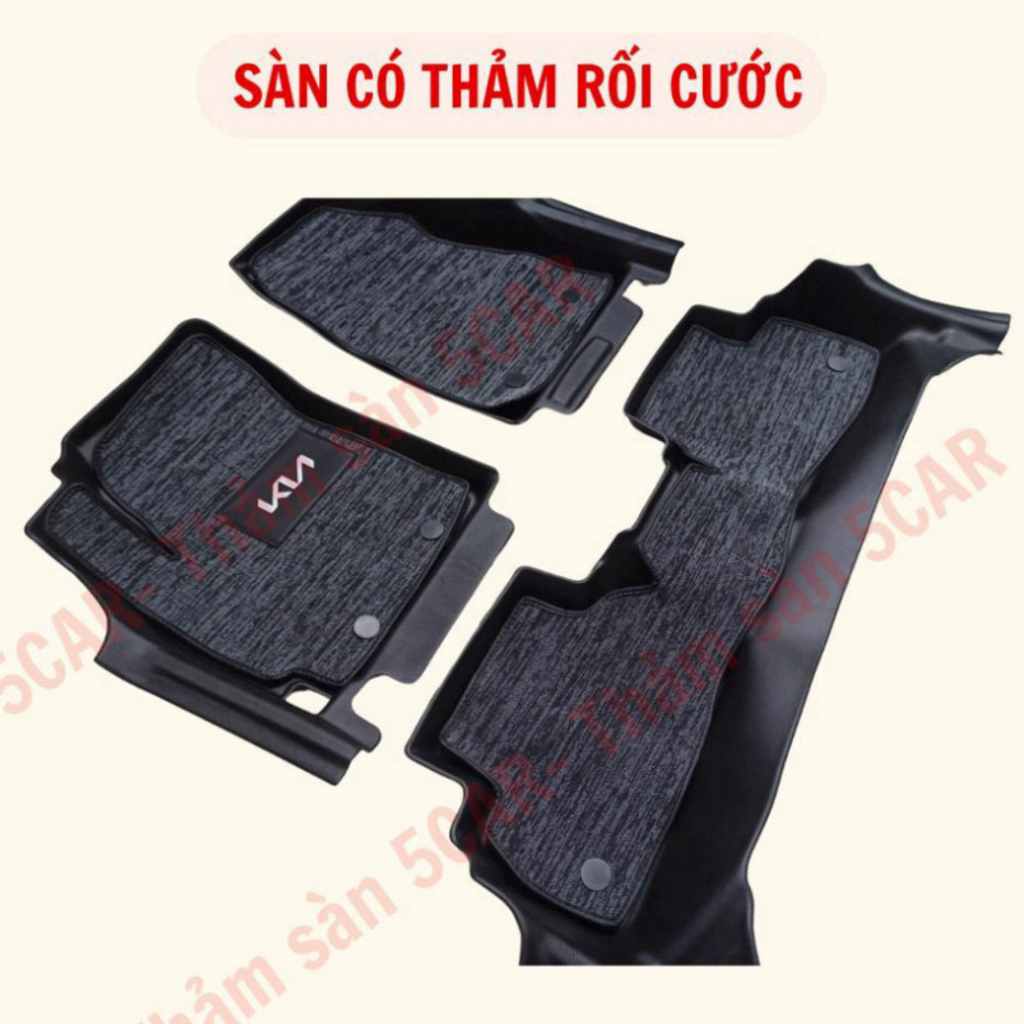 Thảm Sàn Đúc Tràn Viền NHỰA 5D-5CAR KIA SELTOS 2019- 2025 chuẩn form , Chất liệu nhựa TPE 1 bộ 3 tấm