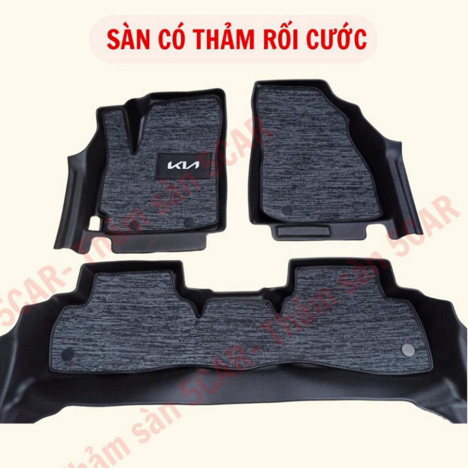 Thảm Sàn Đúc Tràn Viền NHỰA 5D-5CAR KIA SELTOS 2019- 2025 chuẩn form , Chất liệu nhựa TPE 1 bộ 3 tấm