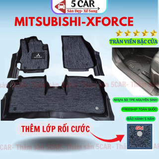 Thảm Khuôn Đúc Tràn Viền Xe Mitsubishi Xforce 2023- 2025 Sàn NHỰA 5D-5CAR chuẩn form , nhựa TPE