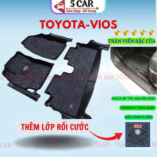 Thảm Khuôn Đúc Tràn Viền Xe Toyota Vios 2019-2025 Sàn NHỰA 5D-5CAR chuẩn form , Chất liệu nhựa TPE