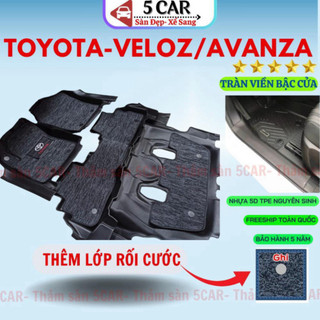 Thảm Khuôn Đúc Tràn Viền Sàn NHỰA 5D-5CAR Xe Toyota Veloz/Avanza 2021+ chuẩn form, nhựa TPE