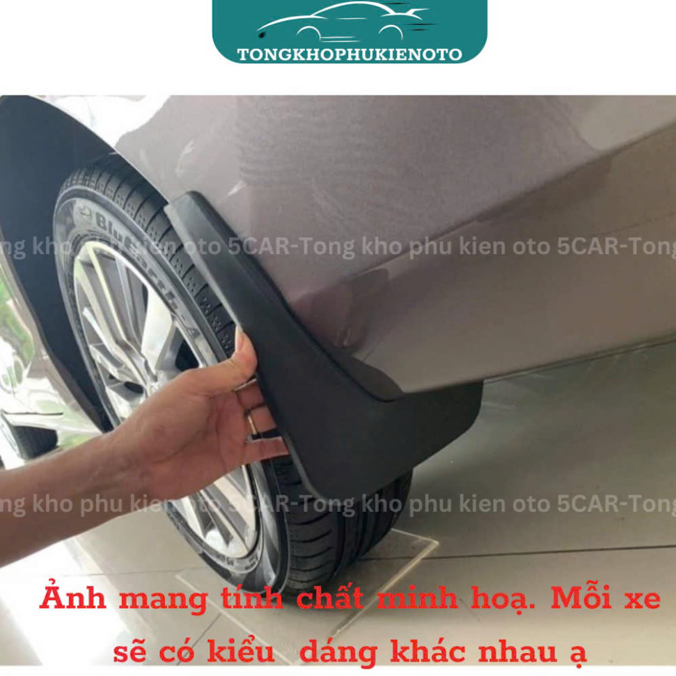 Bộ 4 Chắn Bùn Cho Xe Ford Everest 2006 - 2015 chất liệu nhựa dẻo đàn hồi, Kèm ốc vít- Tự lắp đặt dễ dàng (2 bánh sau)